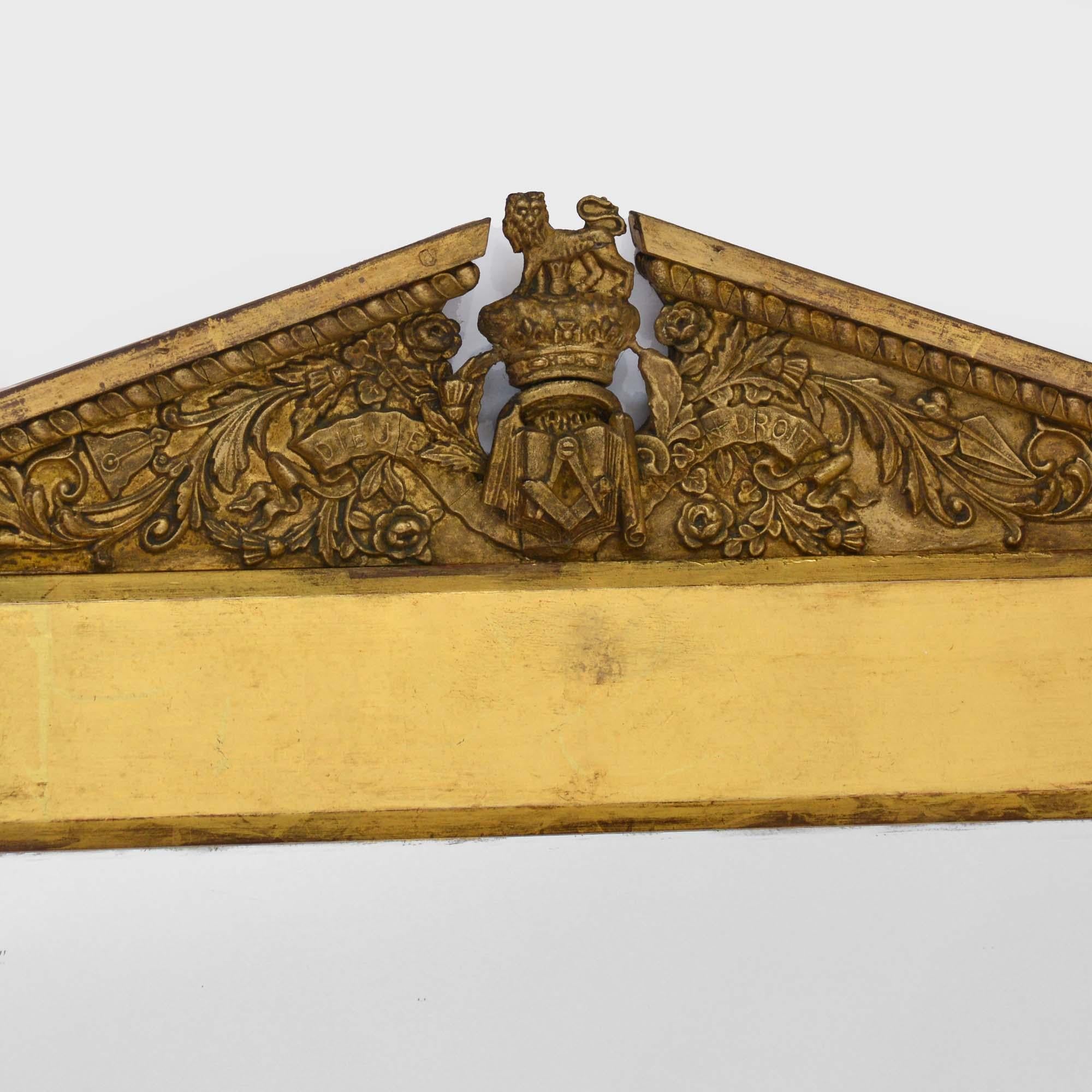 19th Century 19th century antique giltwood mirror For Sale