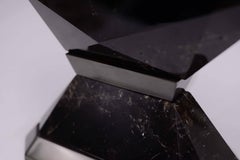 Pair of Octagon Form Dark Rock Crystal Quartz Lamps