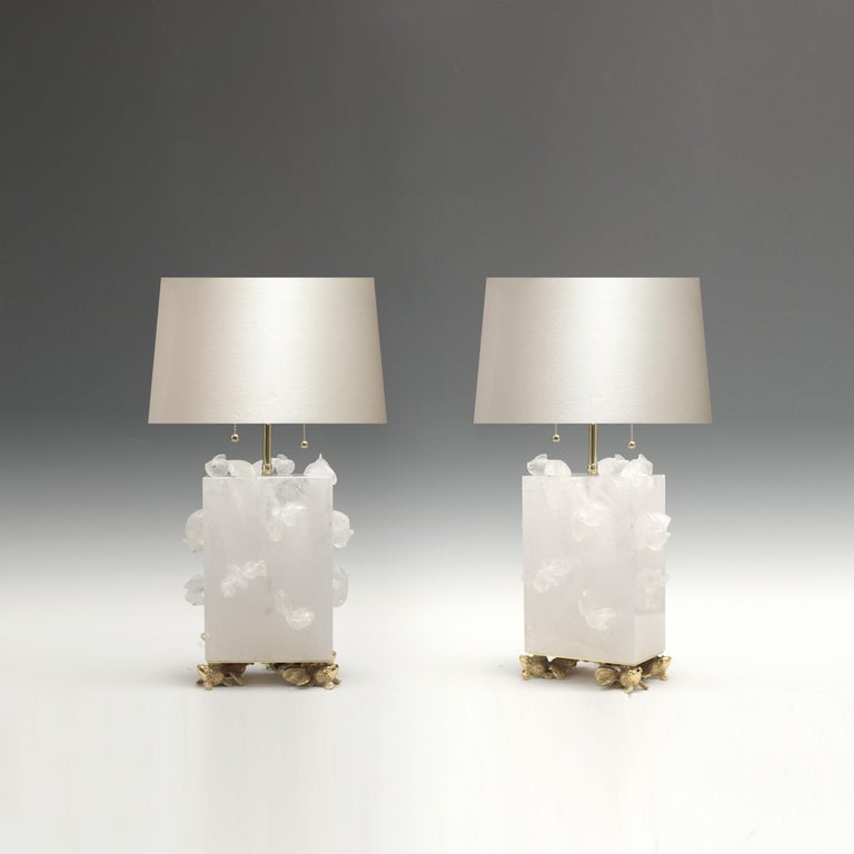 Goldfishes Rock Crystal Lamps By Phoenix For At 1stdibs A Fine Carved Swimming Goldfish Rock Crystal Lamps With Cast Gilt Brass Fishes Bases