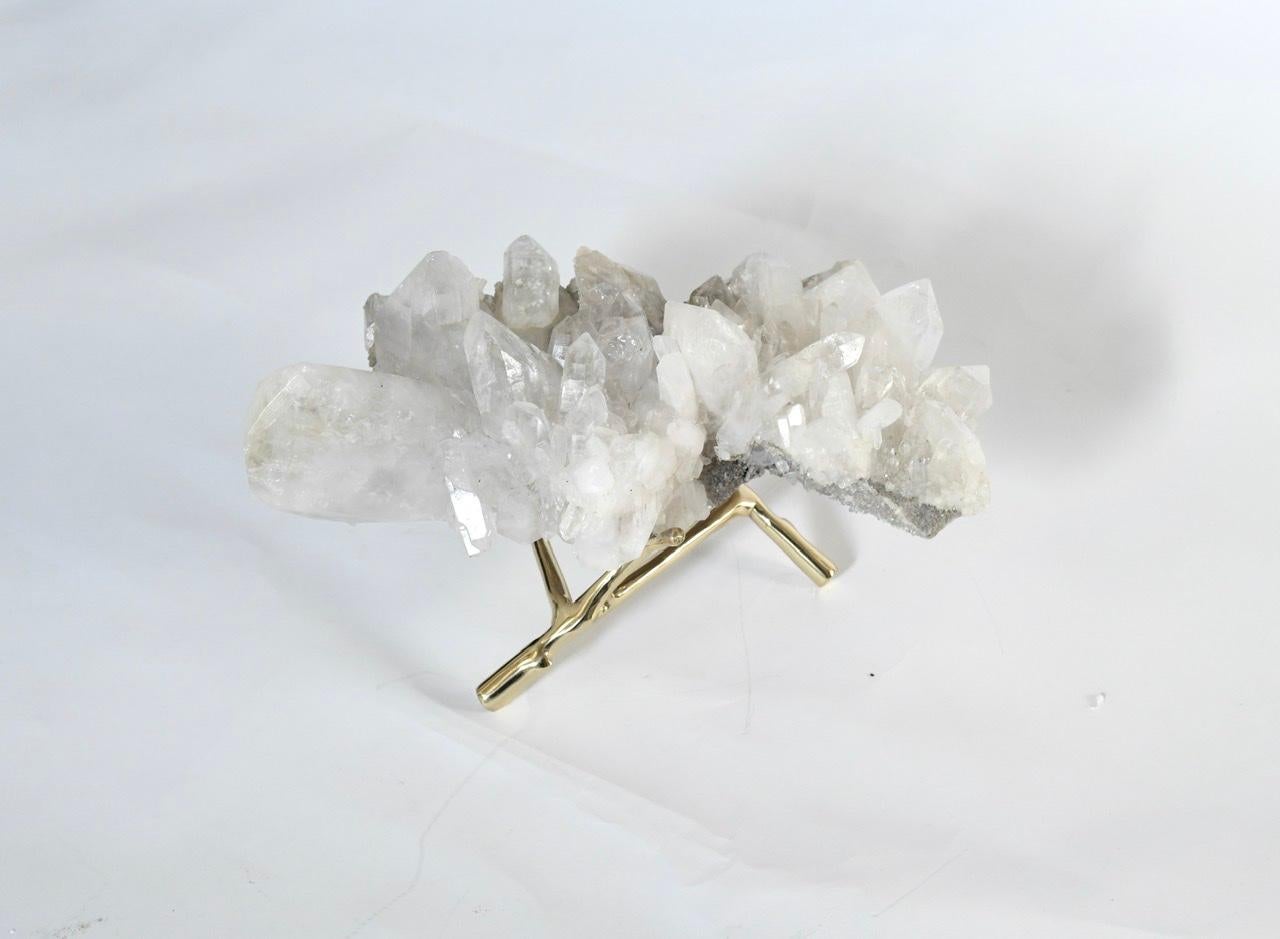 Natural Rock Crystal Quartz Sculpture In Excellent Condition For Sale In New York, NY