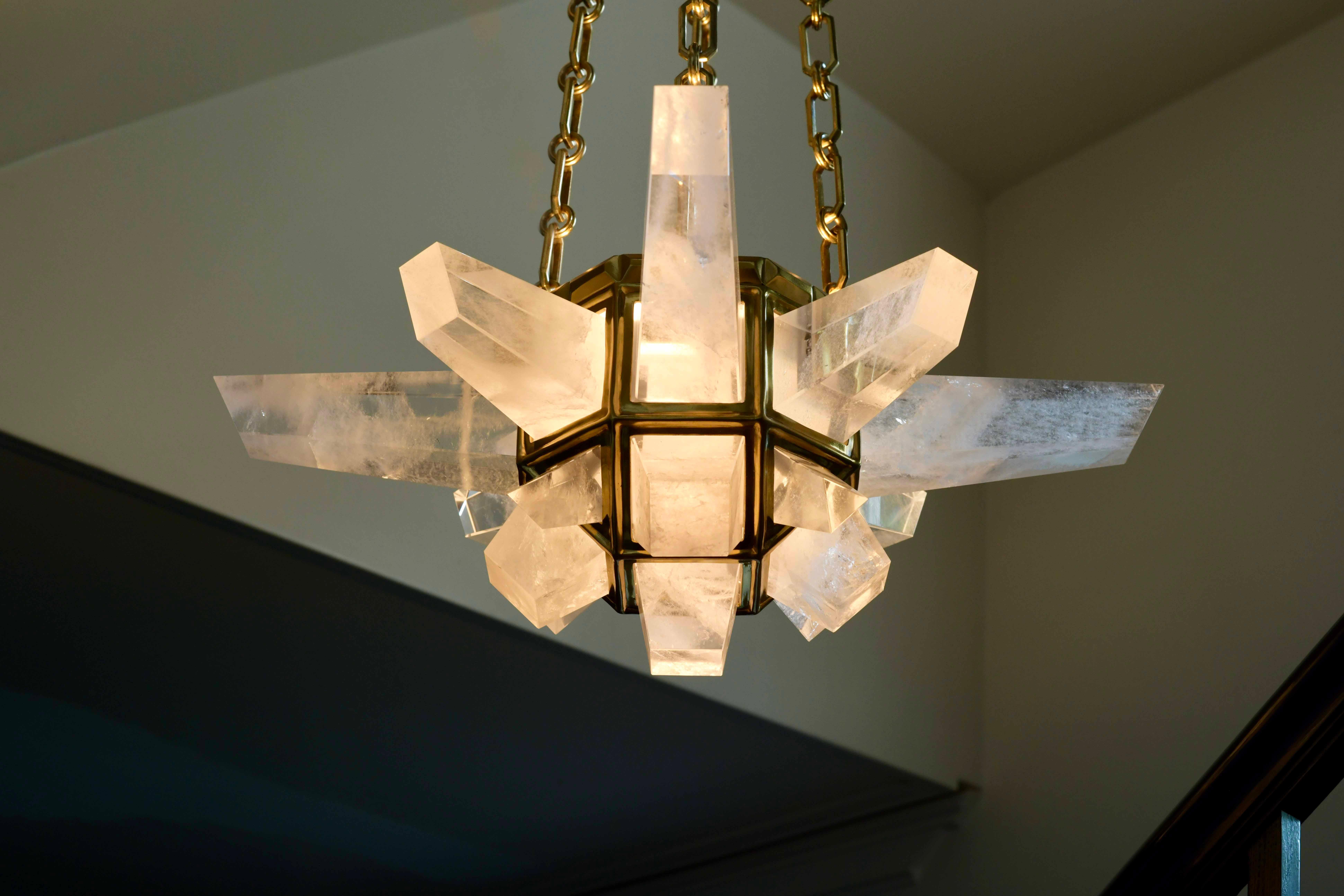 MSF20 Rock Crystal Chandelier by Phoenix In Excellent Condition For Sale In New York, NY