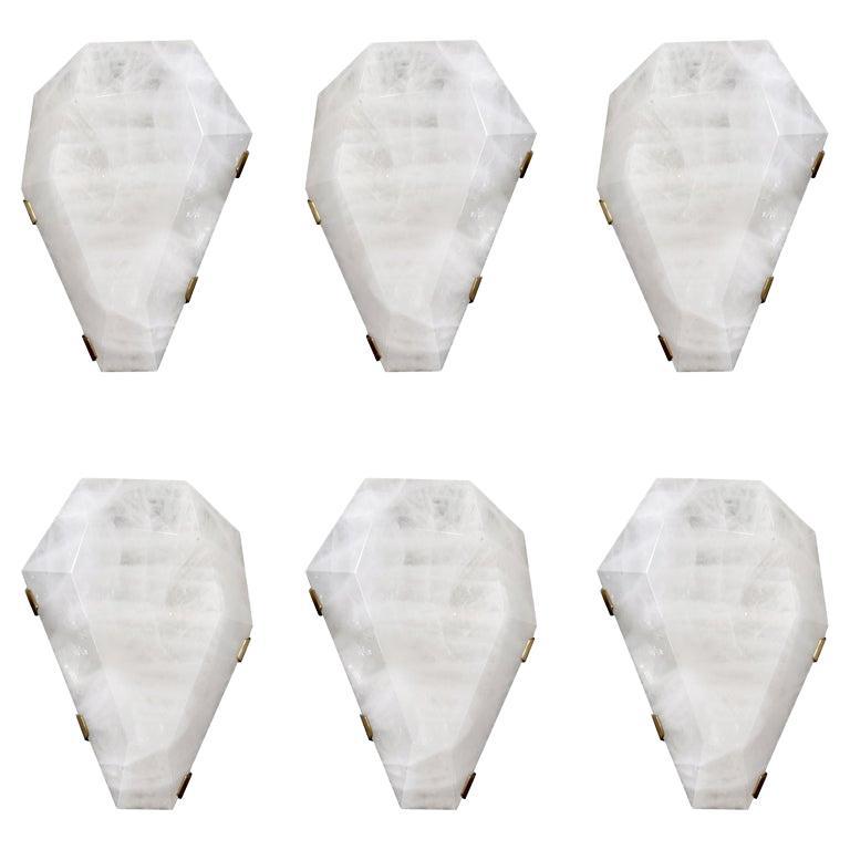 GEM 15 Rock Crystal Sconces by Phoenix