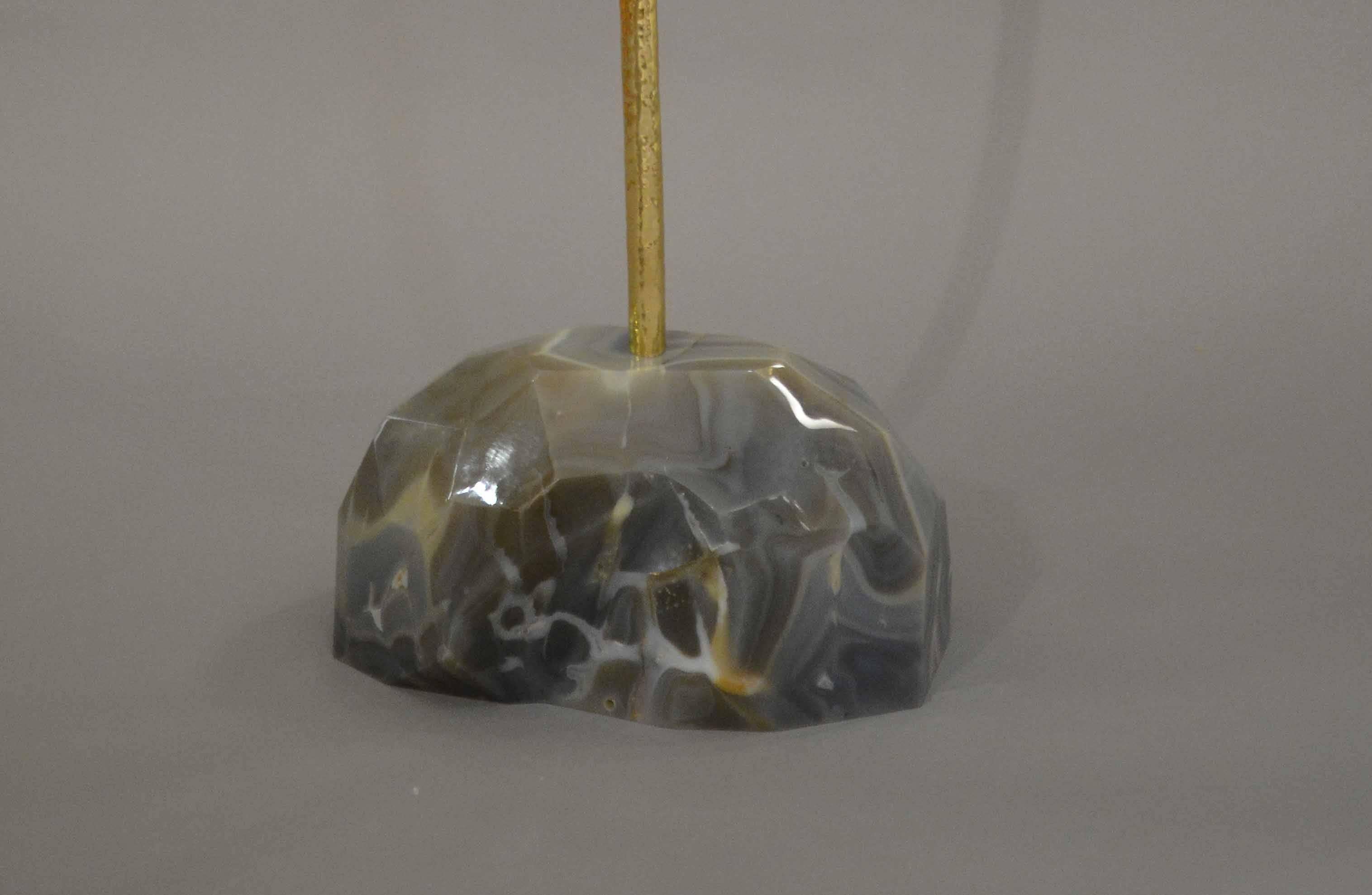 Modern Agate Floor Lamp In Excellent Condition For Sale In New York, NY