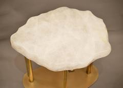Pair of Cloud Rock Crystal Quartz Cocktail Tables