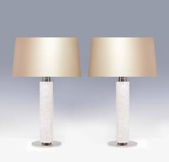Pair of Modern Rock Crystal Quartz Lamps