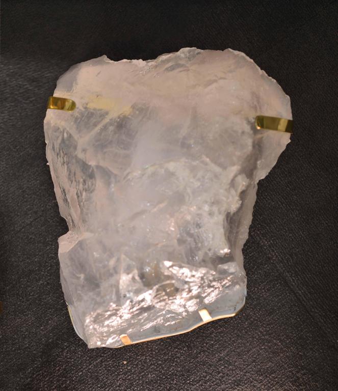 Large Pair of Natural Rock Crystal Quartz Wall Sconces For Sale at 1stdibs