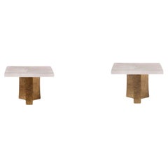 Rock Crystal Quartz Square Cocktail Tables