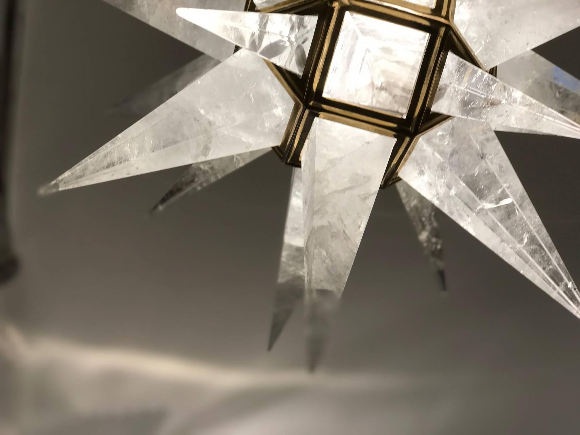 Contemporary Rock Crystal Quartz Flush Mount at 1stDibs