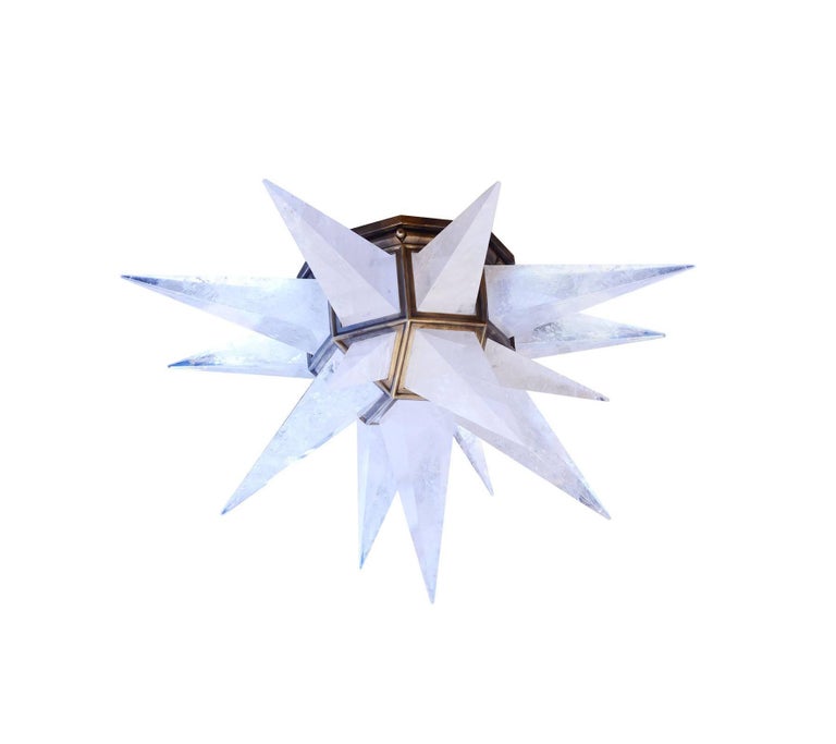 Contemporary Rock Crystal Quartz Flush Mount For Sale at 1stdibs