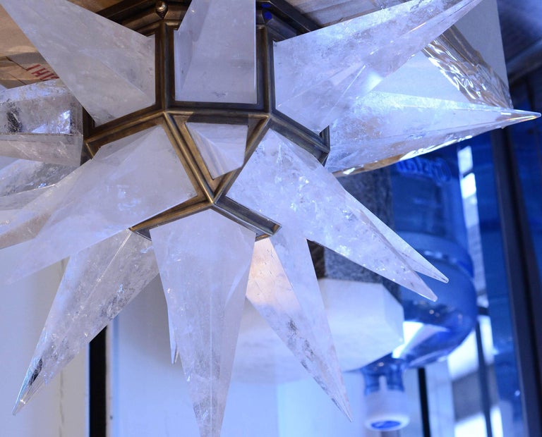 Contemporary Rock Crystal Quartz Flush Mount For Sale at 1stdibs