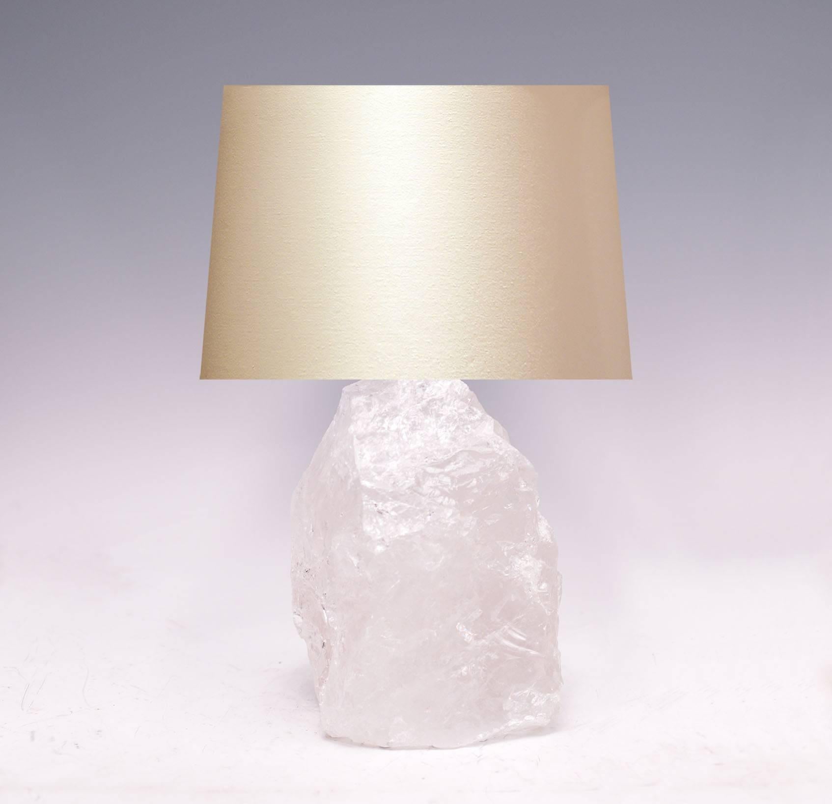 Natural Rock Crystal Quartz Lamp In Excellent Condition In New York, NY