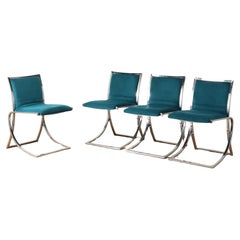 1970s Chrome Dining Chairs by Sergio Asti