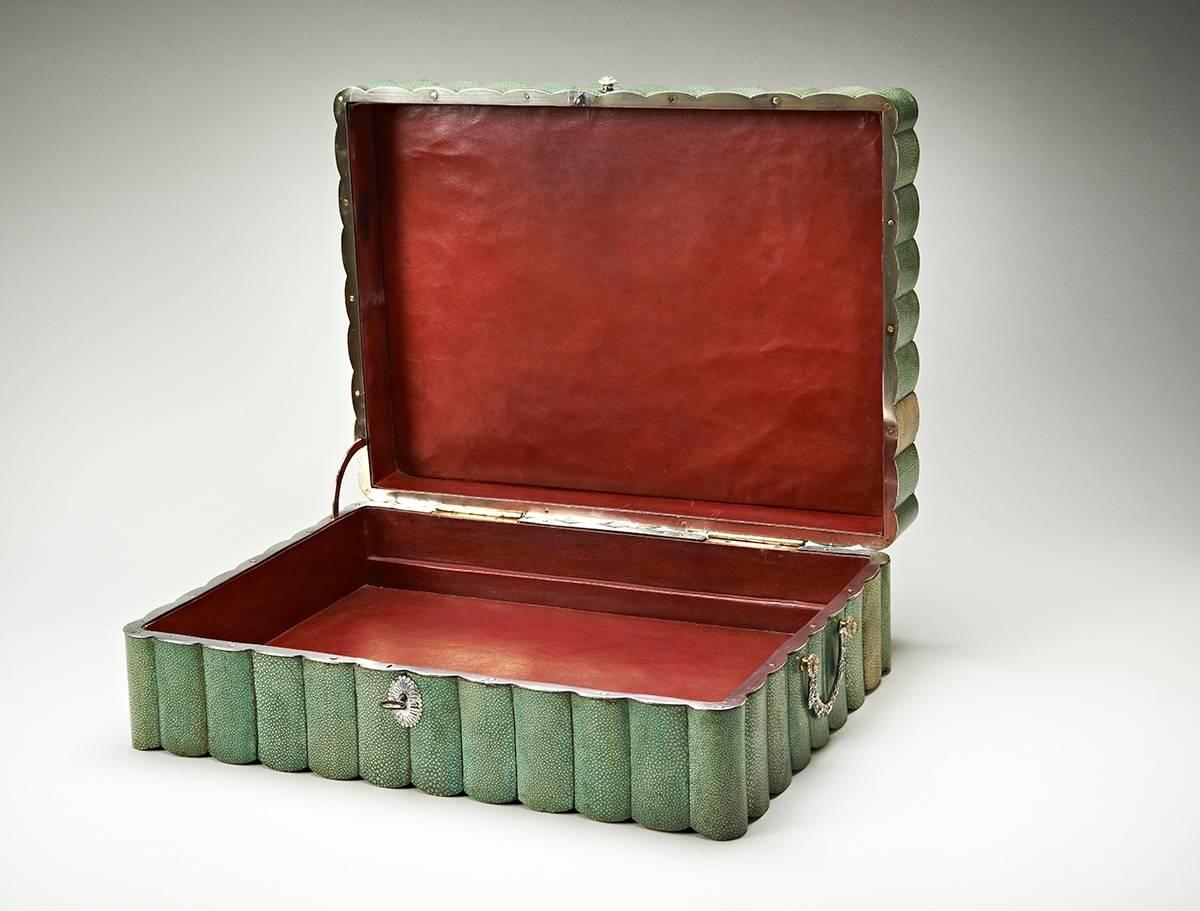 Shagreen and Silver-Gilt Casket, Louis XVI Period, French or Russian In Good Condition In London, GB