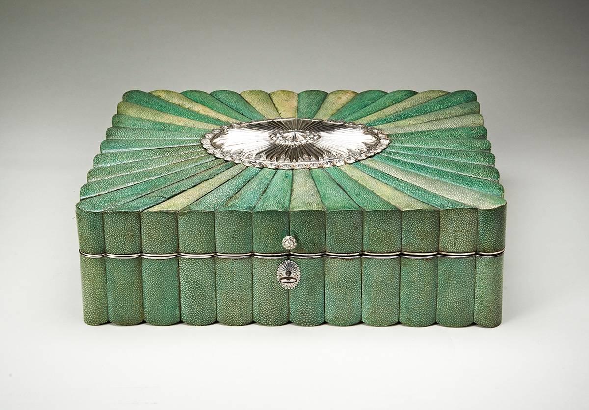 Late 18th Century Shagreen and Silver-Gilt Casket, Louis XVI Period, French or Russian