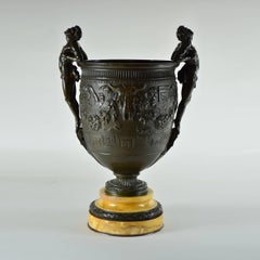 Pair of Neoclassical Bronze and Marble Vases, circa 1820