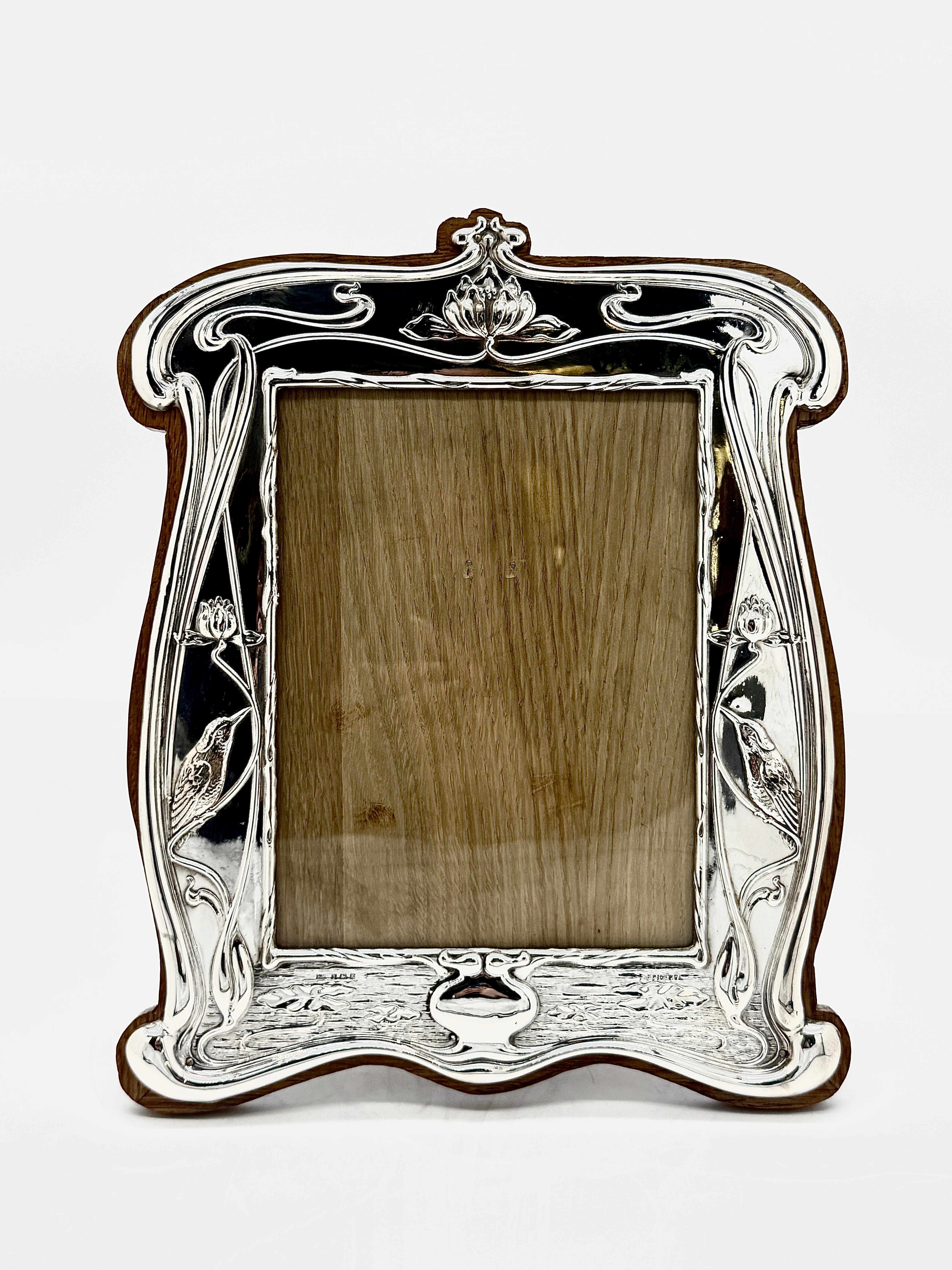Glass Pair of Large Art Nouveau Frames For Sale