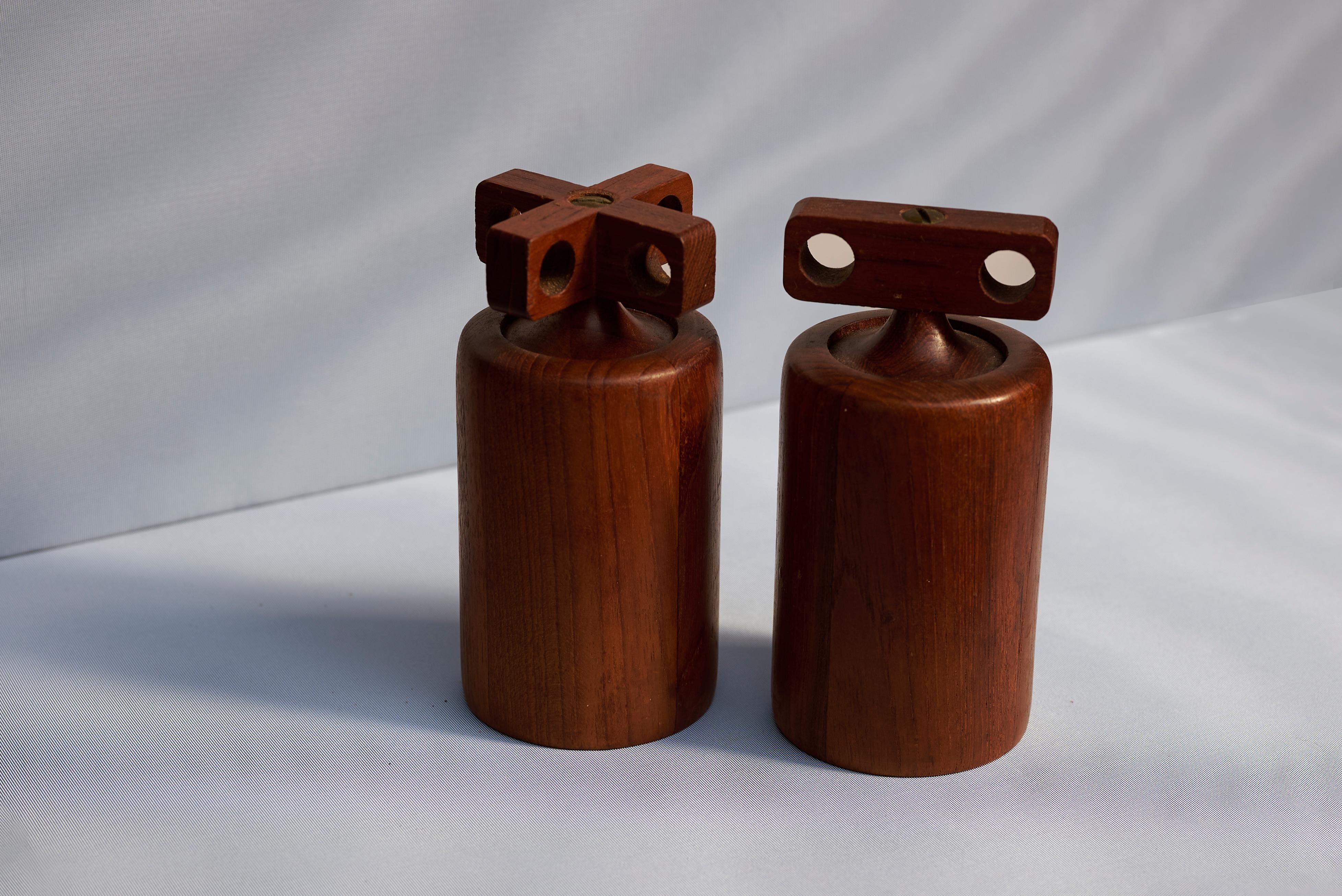 Raro macinasale e macinapepe iconico di Birgith Krogh per Woodline Denmark, 1960 In condizioni buone in vendita a Vienna, AT