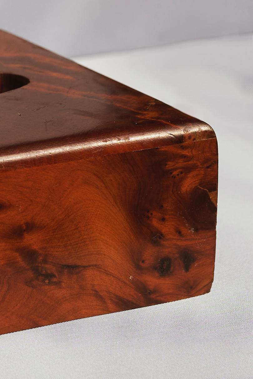Austriaco Coperchio di scatola per fazzoletti in legno di buro Art Deco, Vienna, 1930 circa in vendita