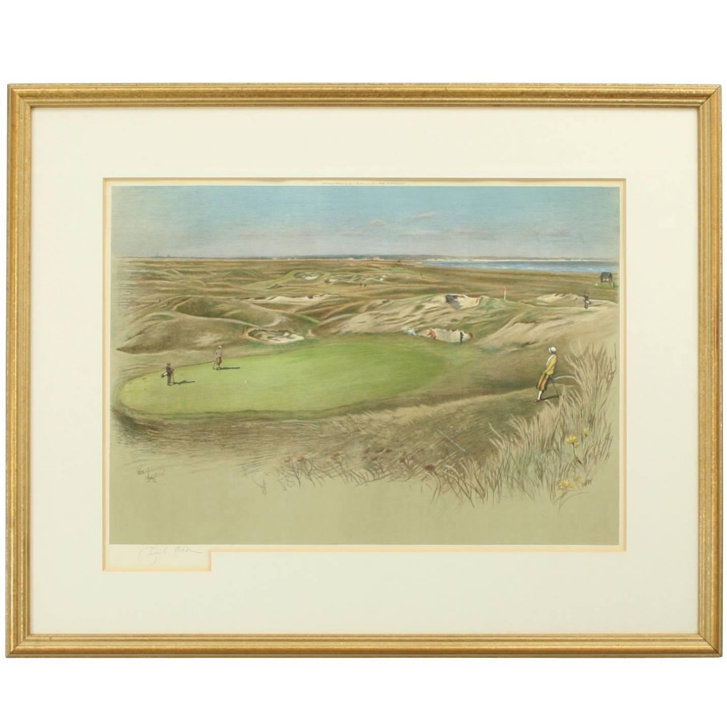 Golf Print, Royal St. George's, "The Maiden" Green Sandwich