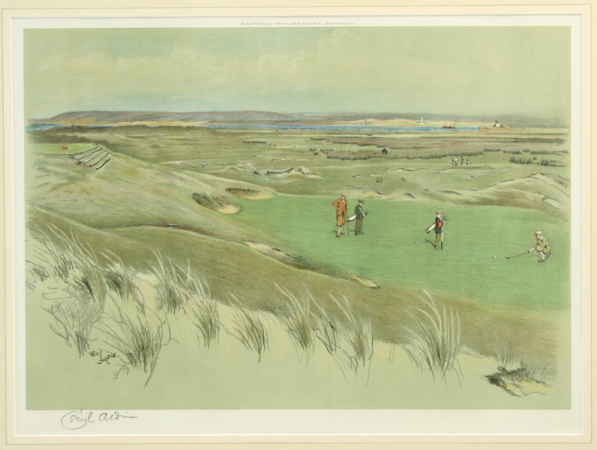 Sporting Art Golf Print, Westward Ho