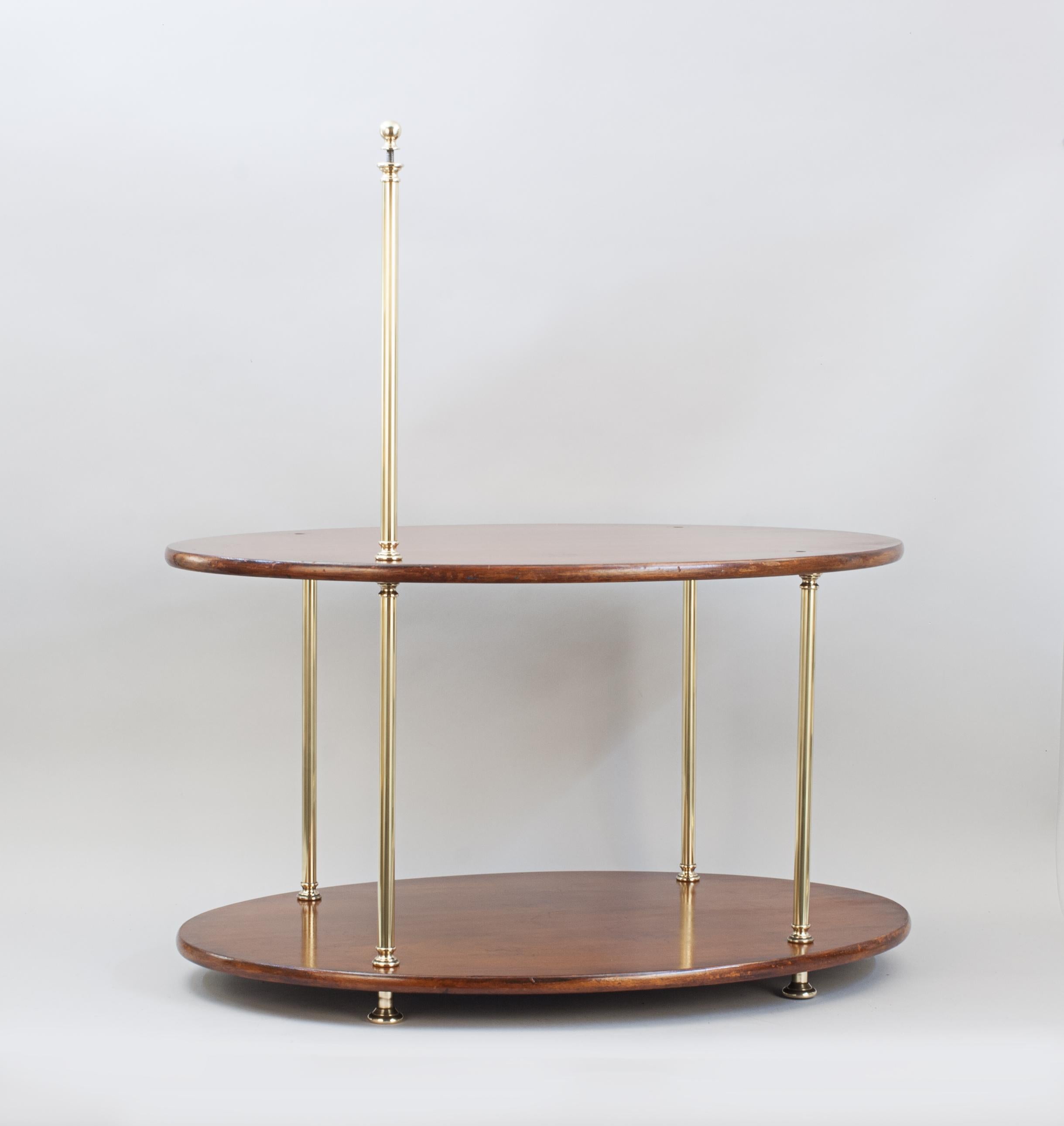 Pair Of Three Tier Washstand / Buffet Tables Of Oval Shape For Sale 5