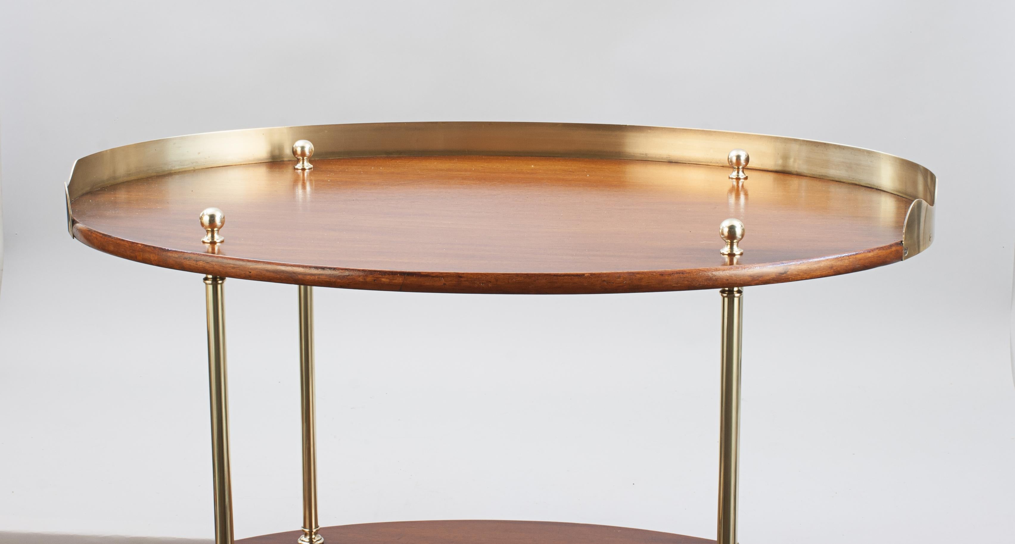 Pair Of Three Tier Washstand / Buffet Tables Of Oval Shape For Sale 10