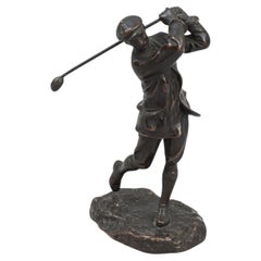 Bronze Figure Of Harry Vardon By Hal Ludlow.