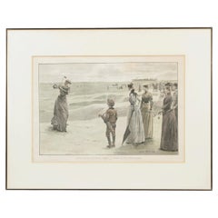 Golf Print, Ladies Golfing On Minchinhampton Common