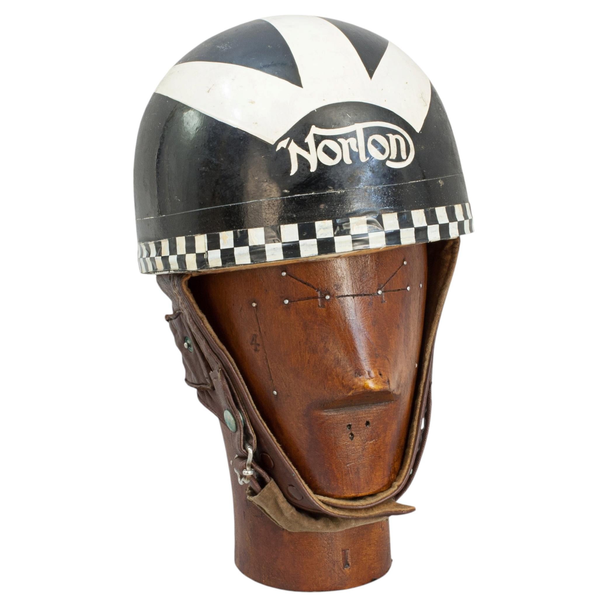 Charles Owen's Bowbilt Motorcycle Crash Helmet, Everoak, Vincent