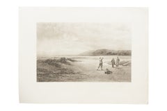 Antique Golf Engraving, The Drive, After The Original Painting By Douglas Adams.