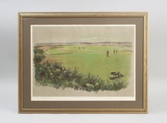 Stampa originale di Cecil Aldin sul golf, St Andrews