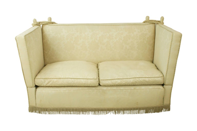Antique Knole Sofa, Sofa with Drop Down Sides, Edwardian, circa 1910 at
