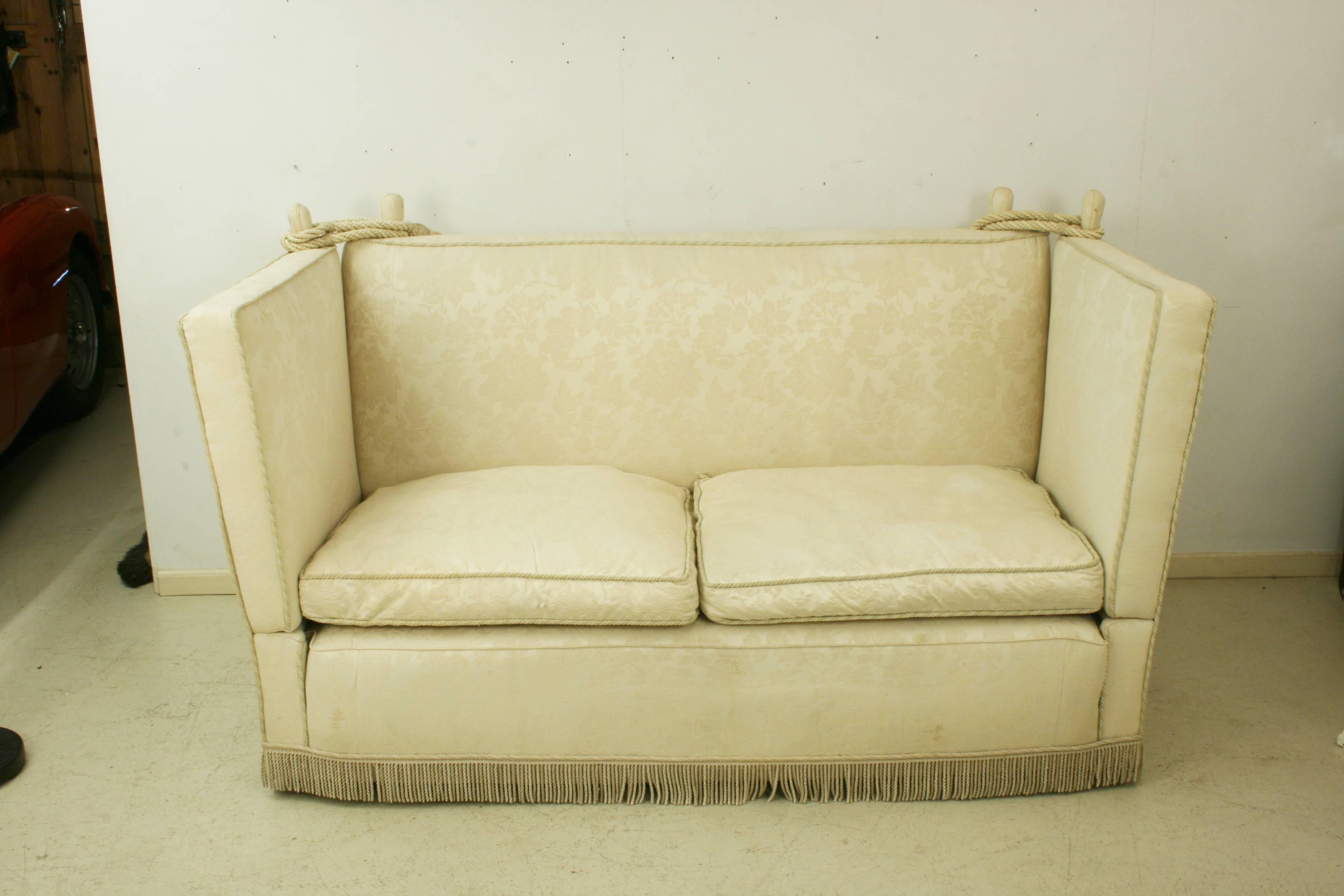 Antique Knole Sofa, Sofa with Drop Down Sides, Edwardian, circa 1910 In Good Condition In Oxfordshire, GB
