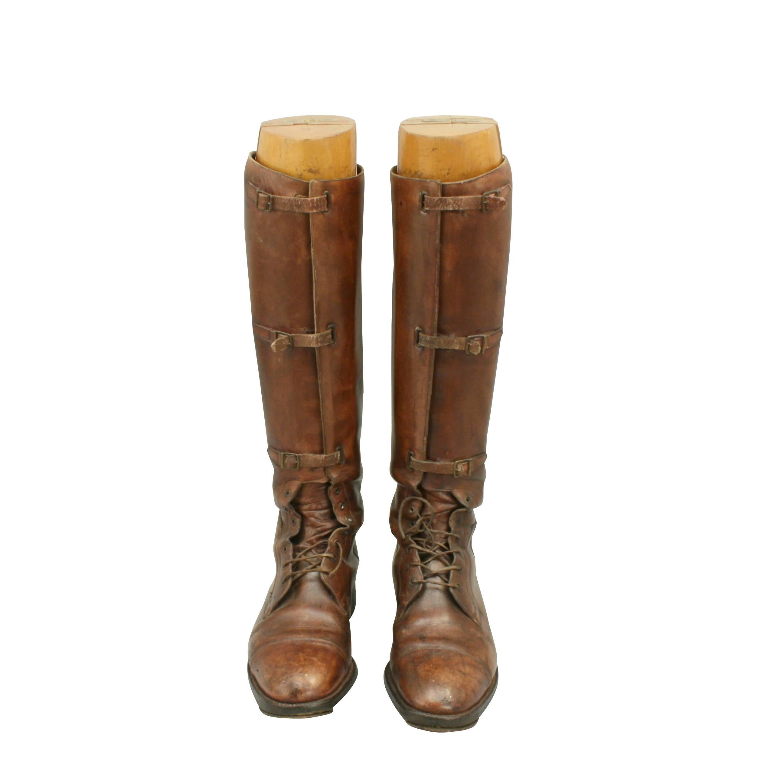 Brown Leather Field, Riding Boots 1