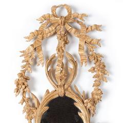 George III Carved Giltwood Girandole Mirror Attributed to John Linnell