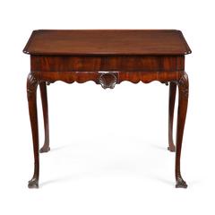 George II Irish Carved Mahogany Silver Table