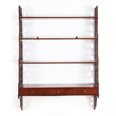 George III Chippendale Period Mahogany Wall Shelves