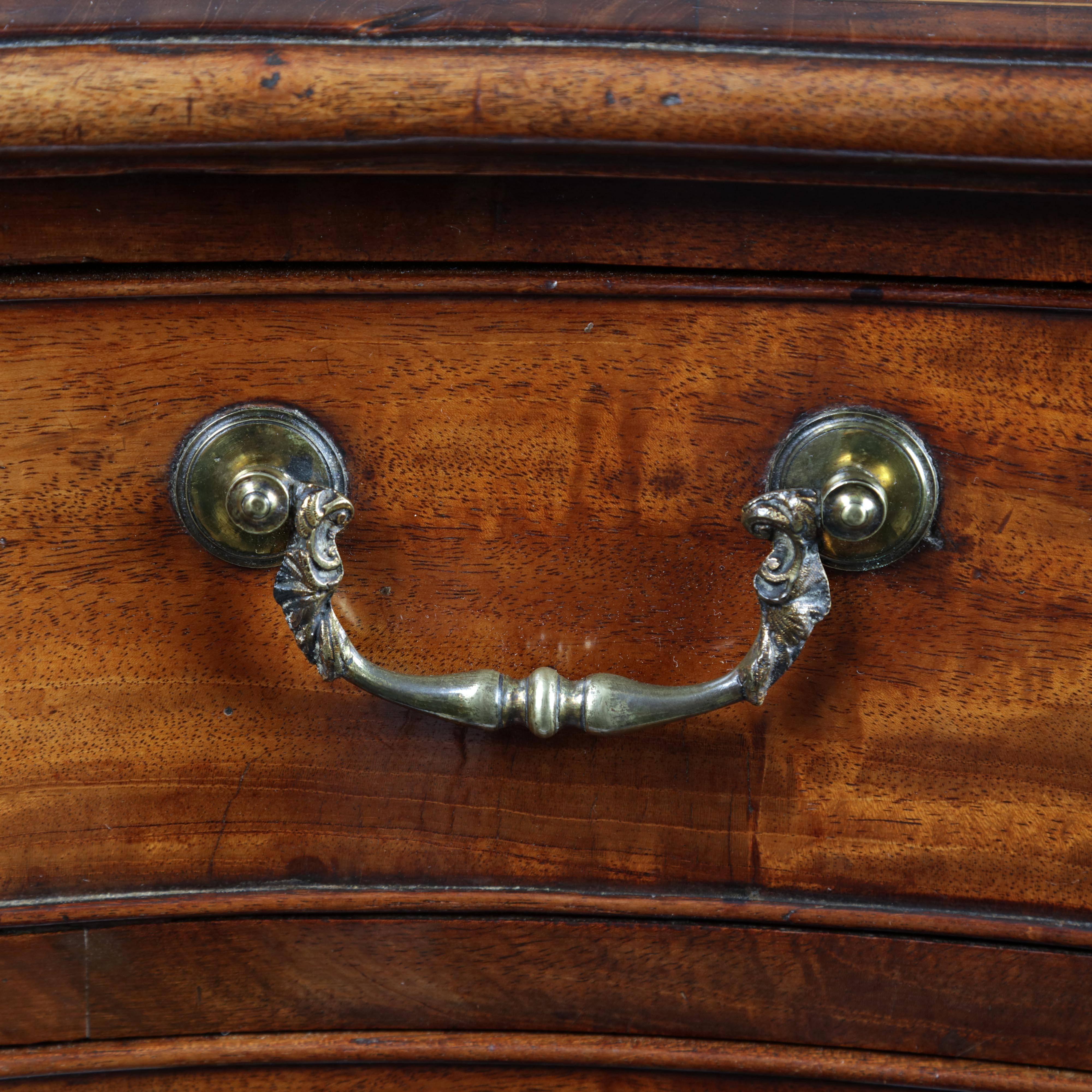 George III Serpentine Mahogany Chest in the Manner of Henry Kettle For Sale 1