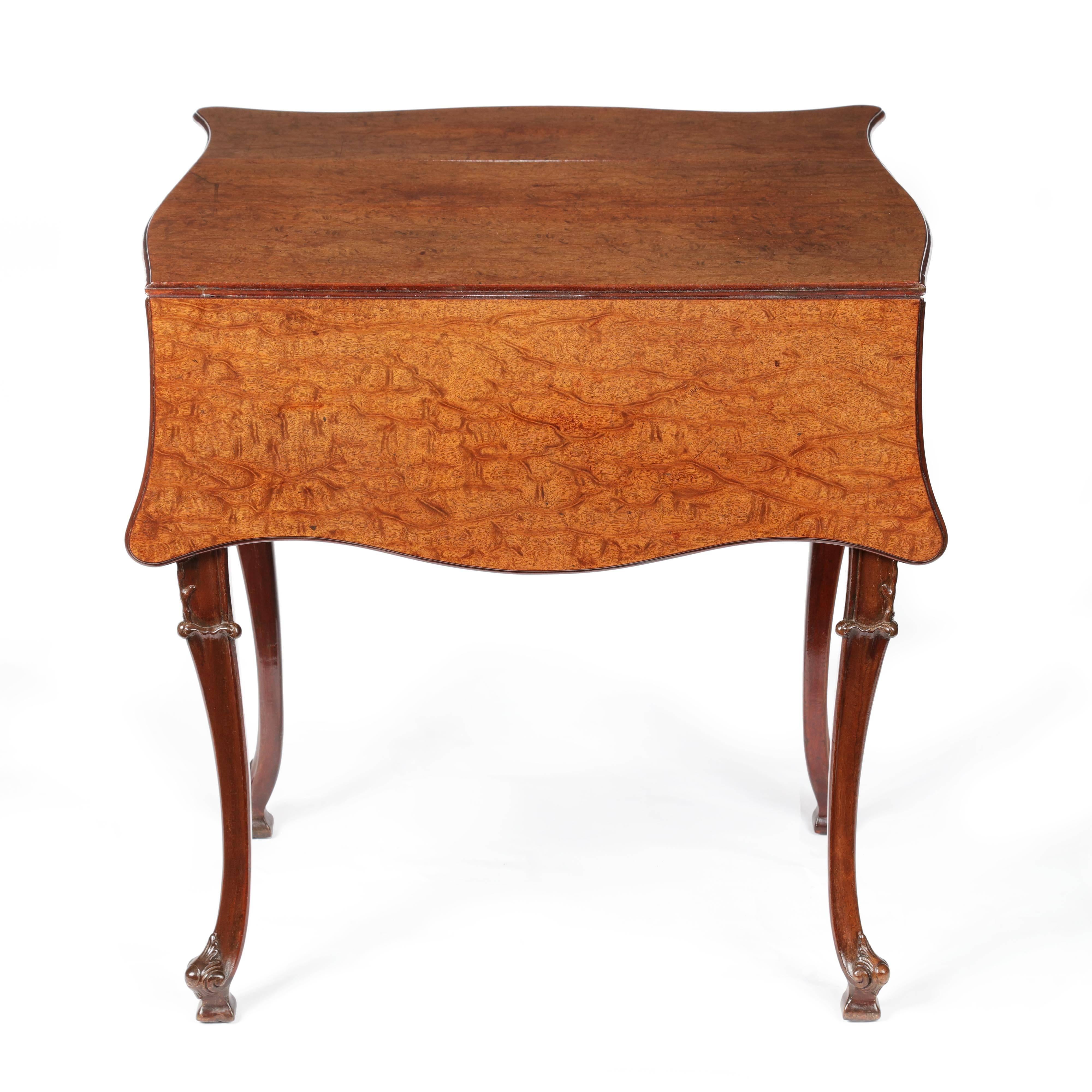 English George III Carved Mahogany Pembroke Table Attributed to Thomas Chippendale