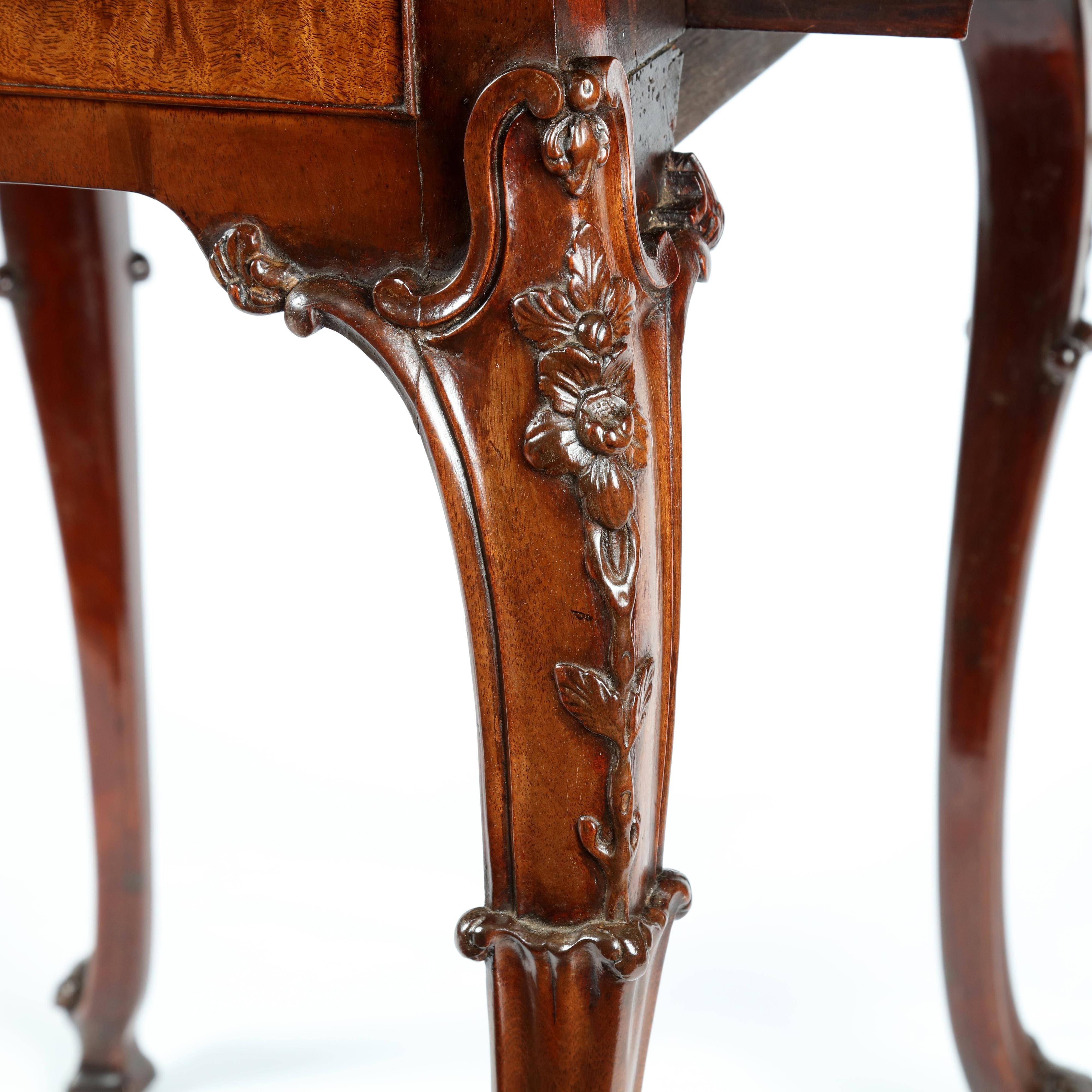 George III Carved Mahogany Pembroke Table Attributed to Thomas Chippendale 1