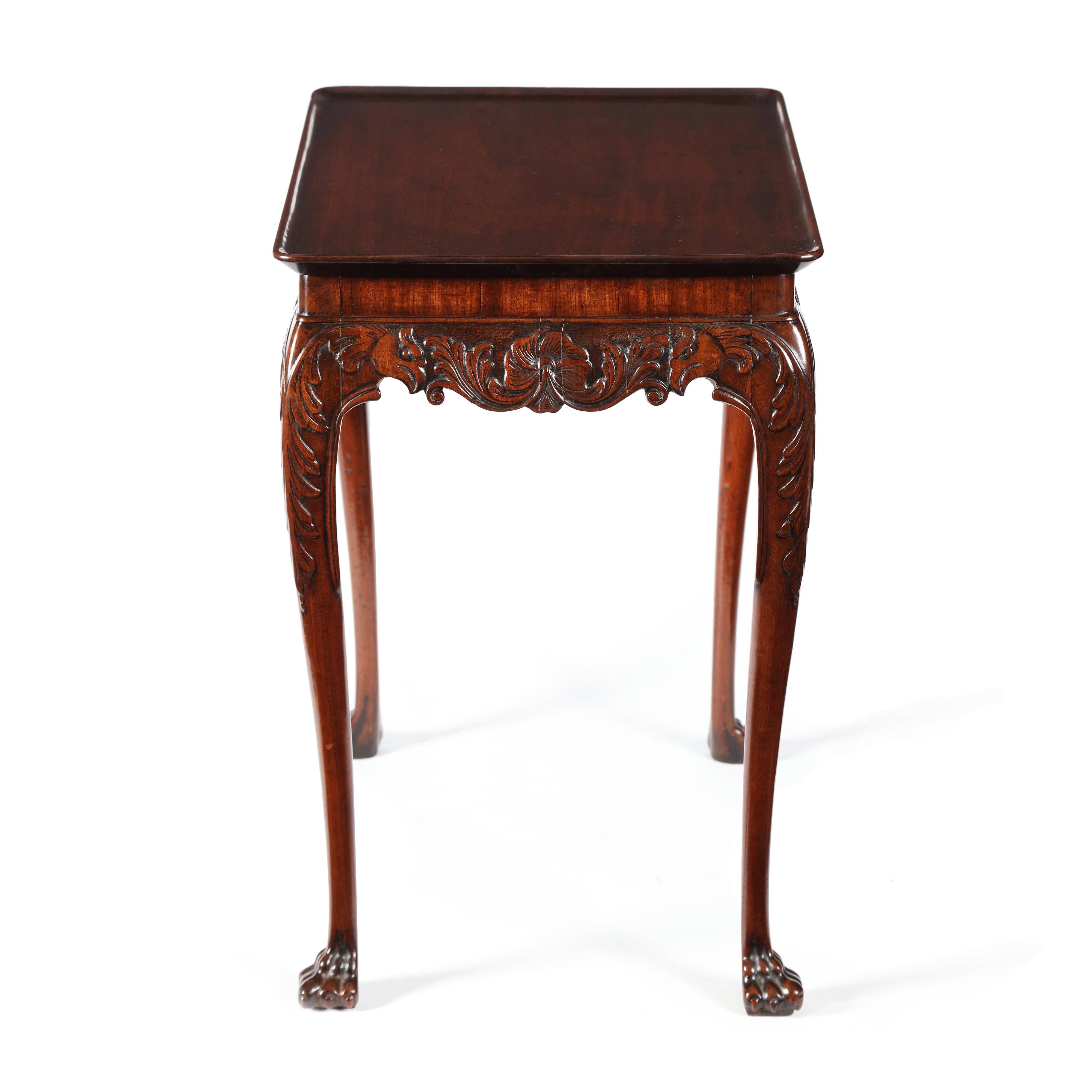 Irish George II Carved Mahogany Silver Table In Excellent Condition For Sale In Knutsford, GB