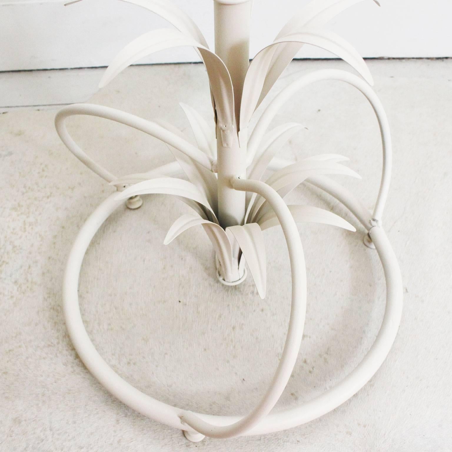20th Century 1960s Ivory French Riviera Palm Floor Light with Five Lights