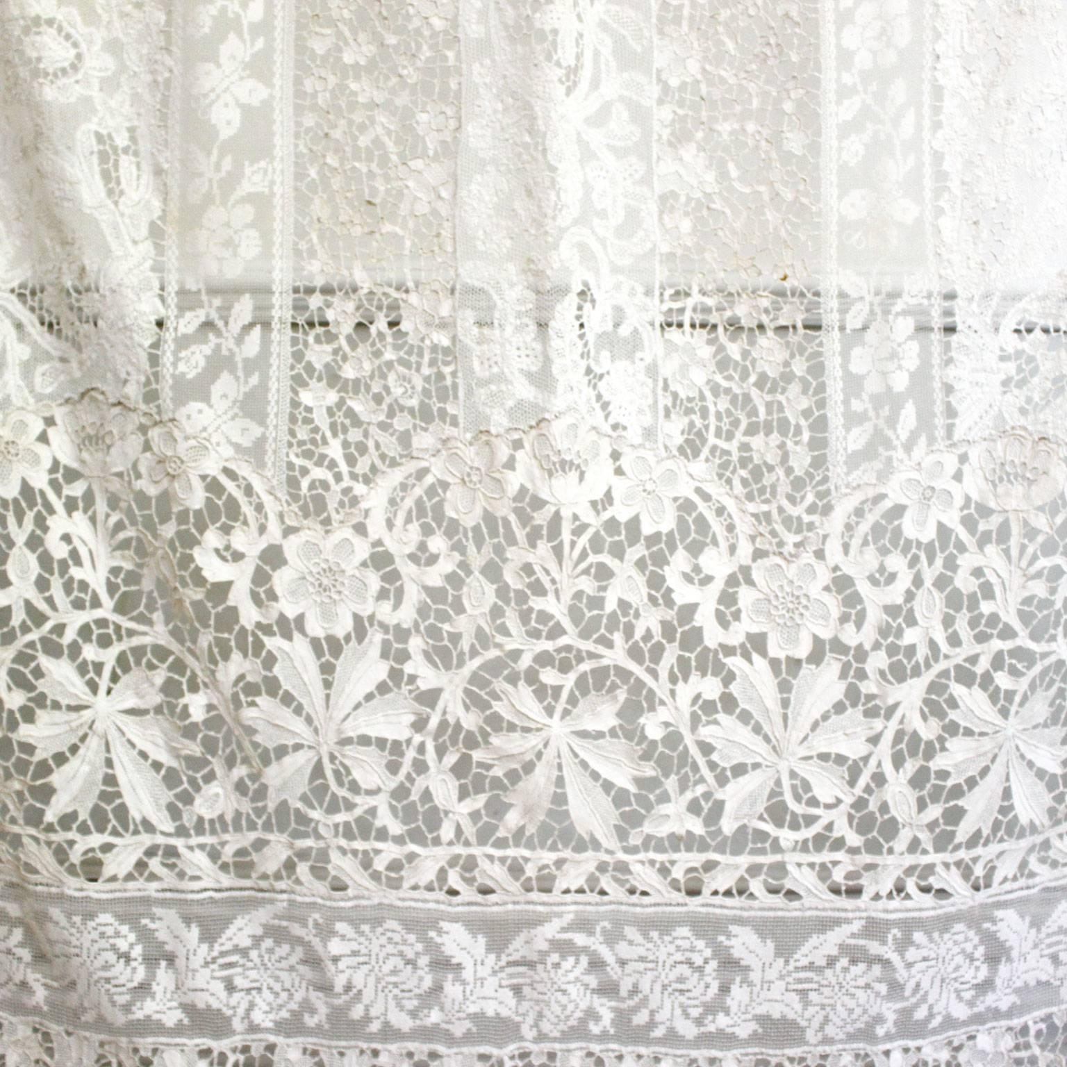 vintage french lace curtains
