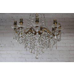 Antique French Late 19th Century Crystal Chandelier