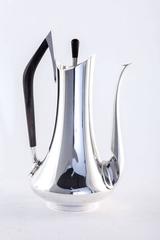 Donald Colflesh "Circa 70" Tea and Coffee Service, Sterling and Ebony, 1958