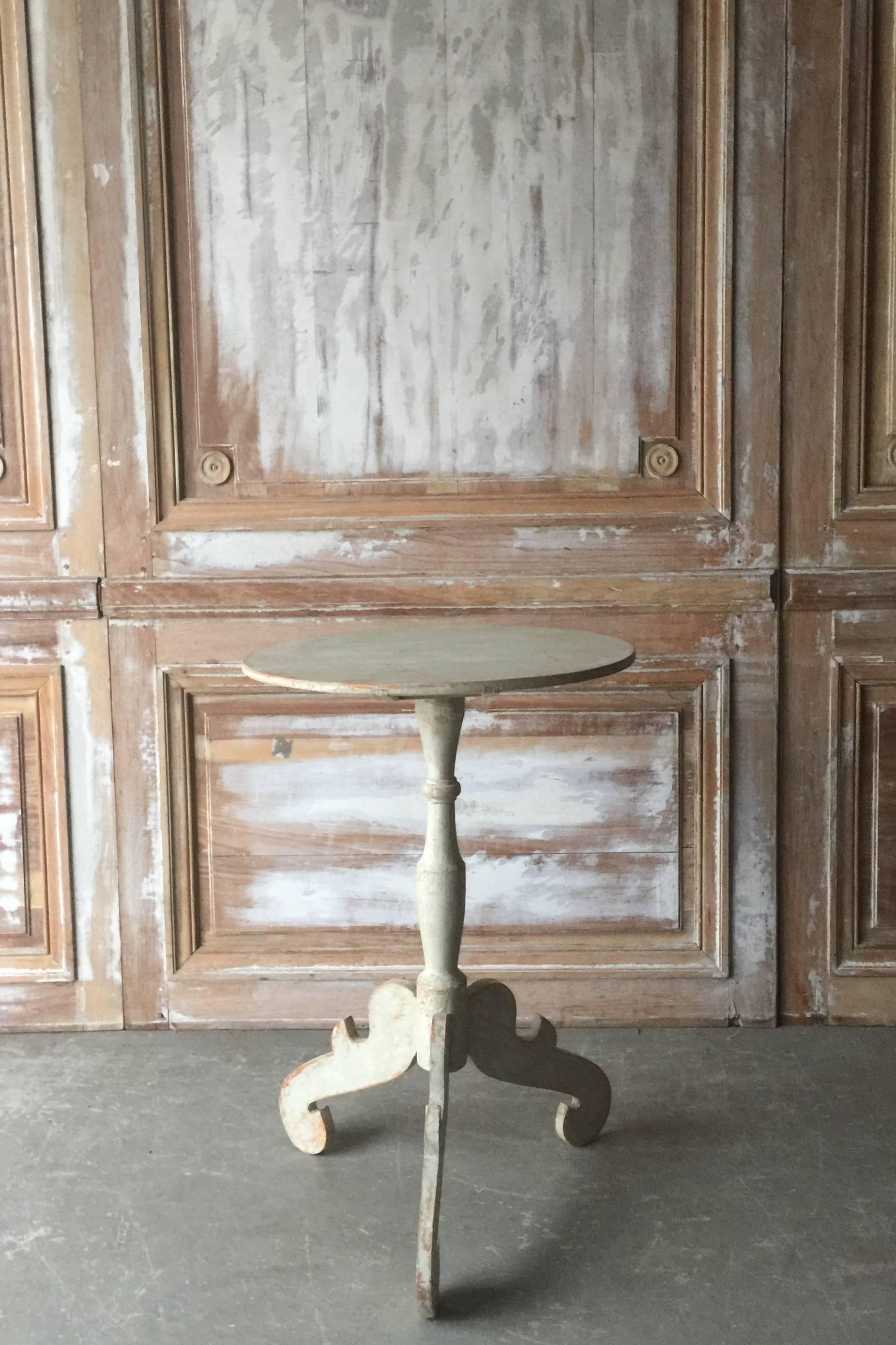 Hand-Carved 19th Century Swedish Pedestal Table