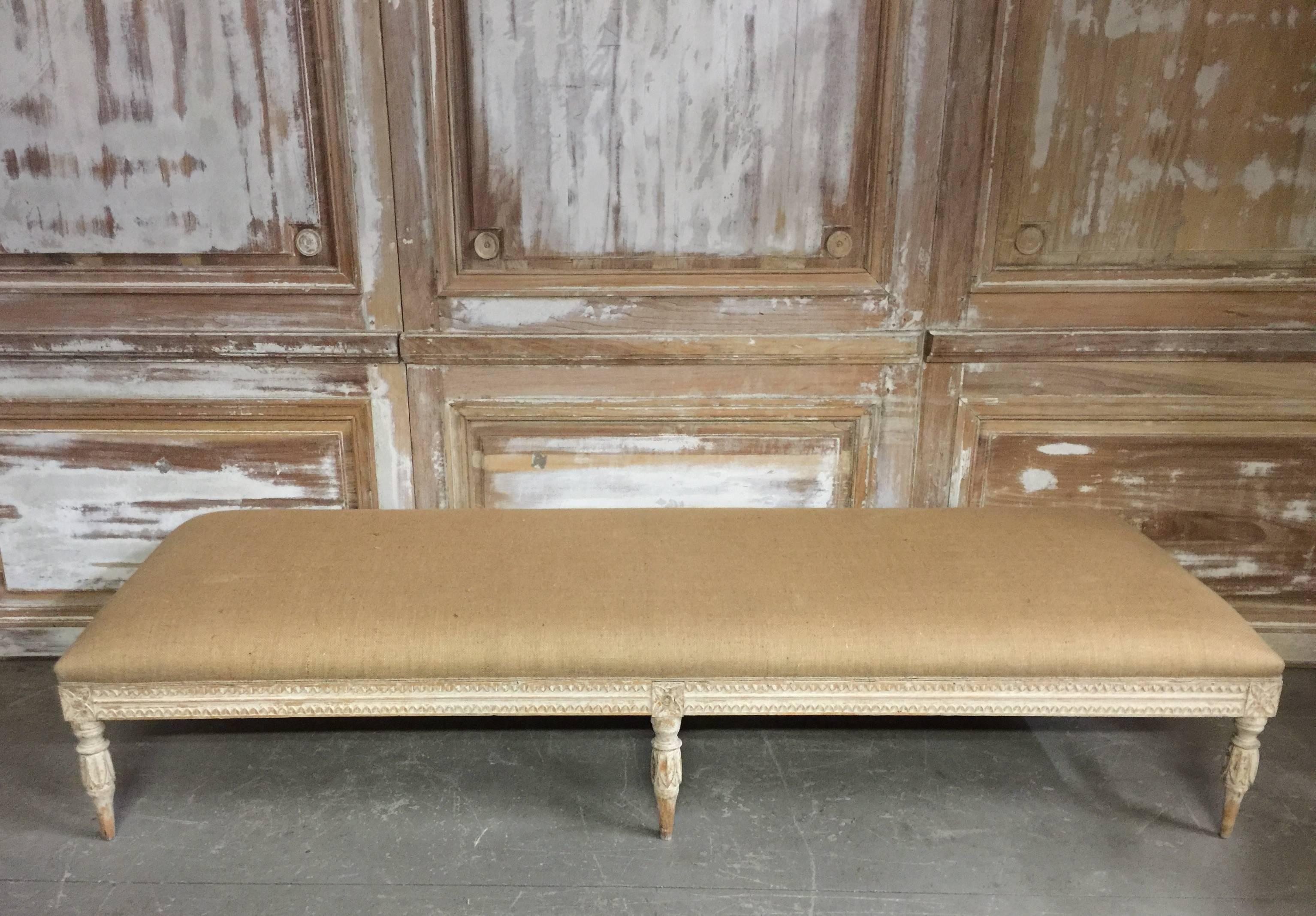 Hand-Carved Swedish Period Gustavian Daybed