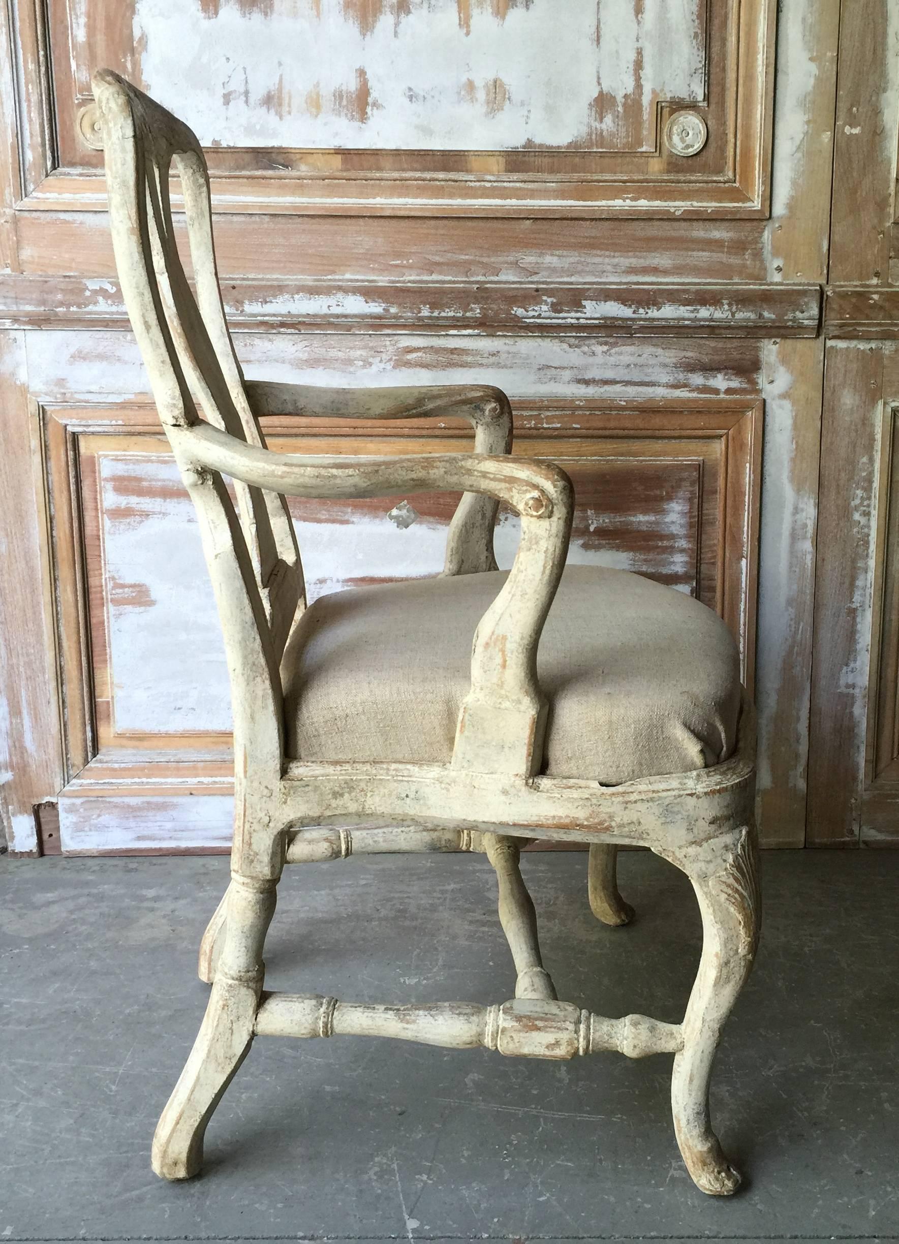 Hand-Carved Swedish Rococo Period Chair