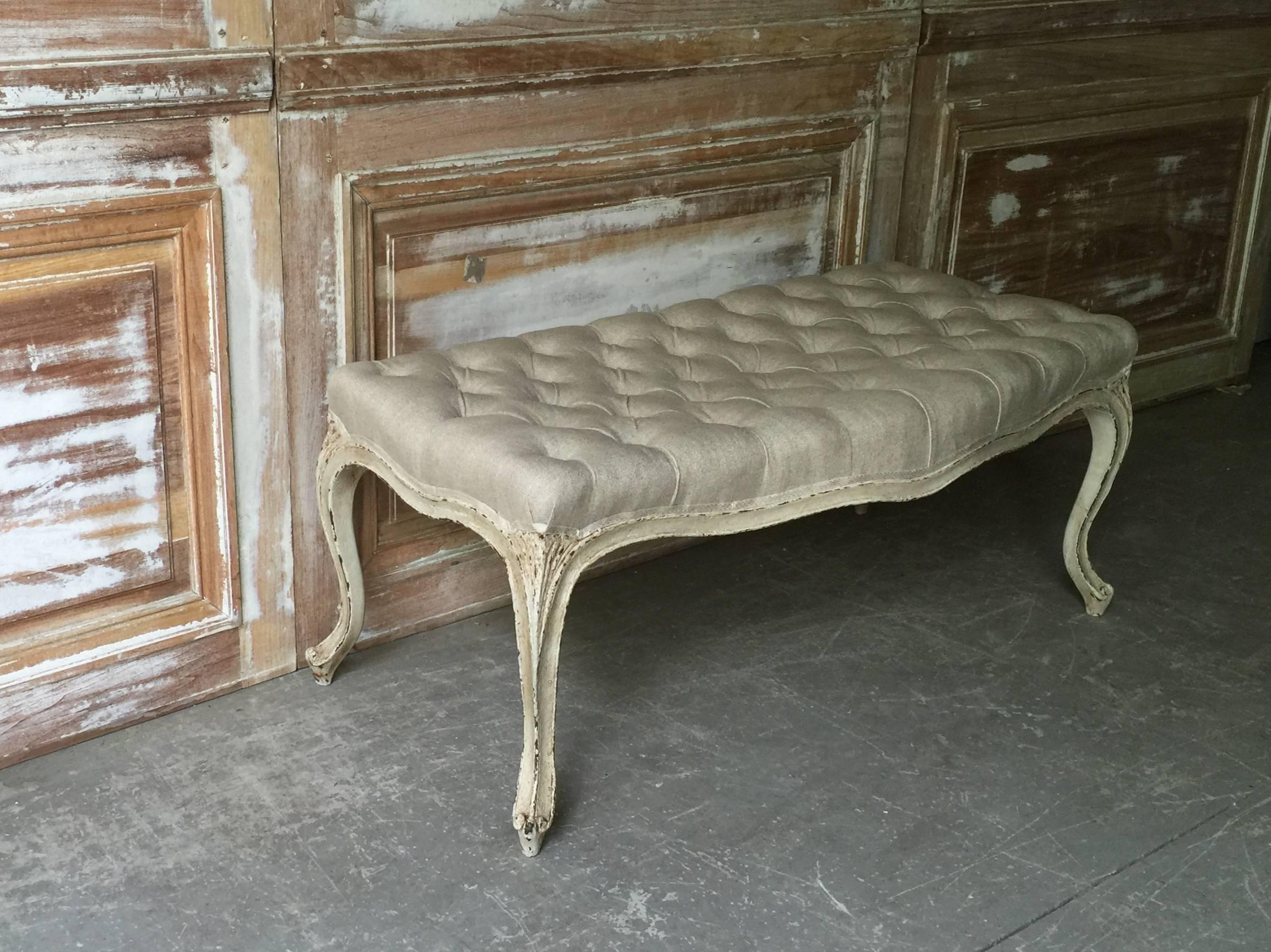 Louis XV French LXV Style Small Bench