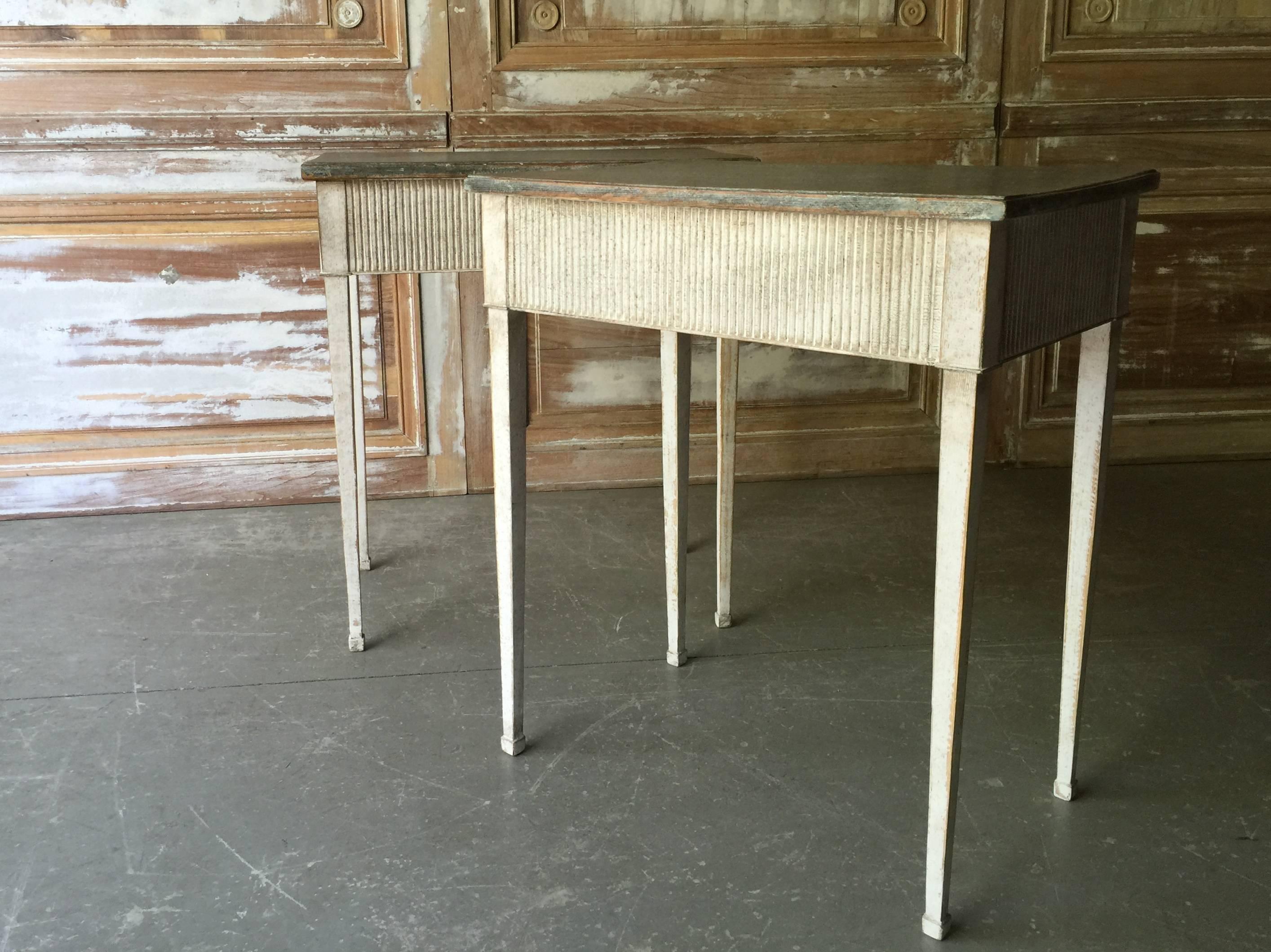 Hand-Crafted Pair of 19th Century Swedish Gustavian Style Consoles